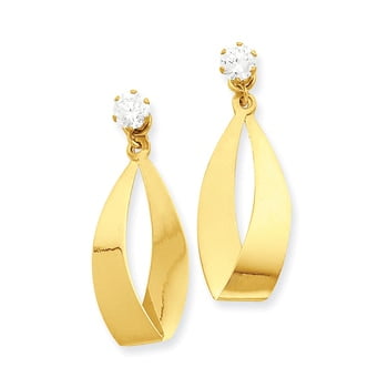 Lex & Lu 14k Yellow Gold Fancy Spiral Drop Earrings Lex & Lu 14k Yellow Gold Fancy Spiral Drop Earrings
